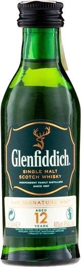Glenfiddich 12 letá Single Malt Scotch Whisky - miniaturka